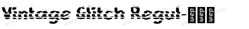 Vintage Glitch Regul字体转换